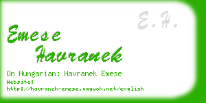 emese havranek business card